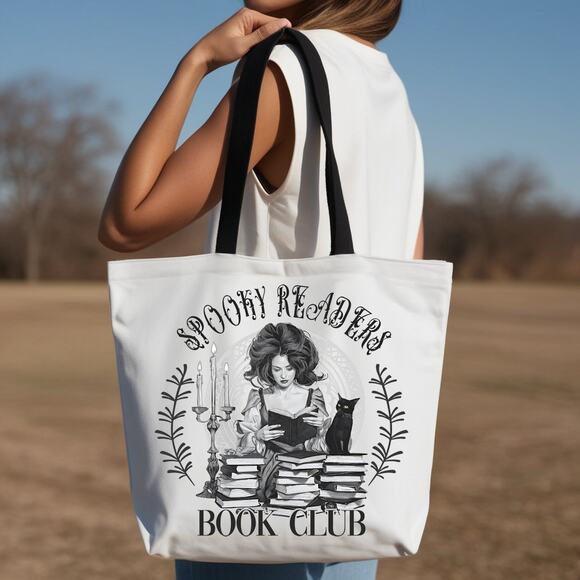 Large Witchy Tote Bag for Readers, Book Lovers, Bibliophiles - Picture 2 of 2